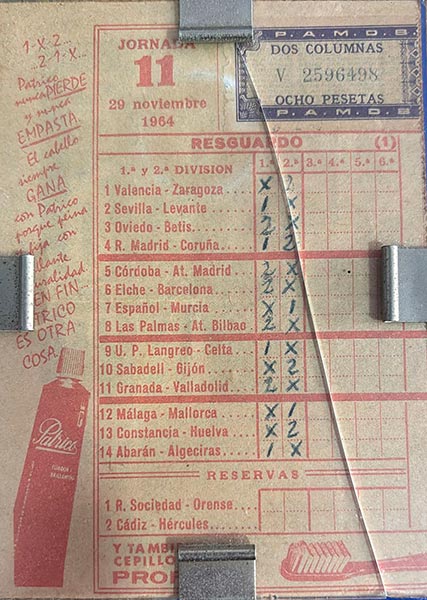 Quiniela Antigua 1964